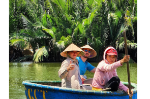 From Hoi An: Cam Thanh Coconut Village Basket Boat Tour in Small Group